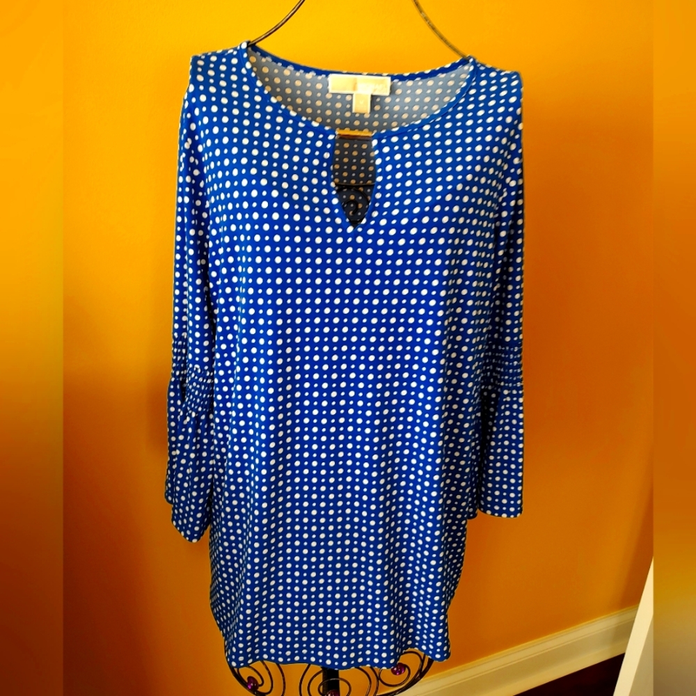 Michael Kors Royal Blue Polk A Dot Top
